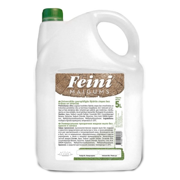 Feini Maigums šķidrās ziepes bez krāsas